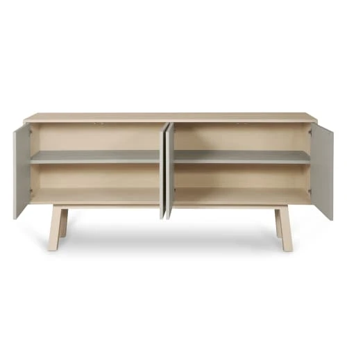 MON PETIT MEUBLE FRANCAIS Buffet 4 Portes En Frêne 180 Cm, Hauteur 94 Cm 3 MON PETIT MEUBLE FRANCAIS Buffet 4 Portes En Frêne 180 Cm, Hauteur 94 Cm – Image 3
