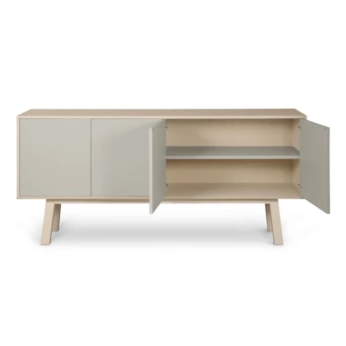MON PETIT MEUBLE FRANCAIS Buffet 4 Portes En Frêne 180 Cm, Hauteur 94 Cm 4 MON PETIT MEUBLE FRANCAIS Buffet 4 Portes En Frêne 180 Cm, Hauteur 94 Cm – Image 4