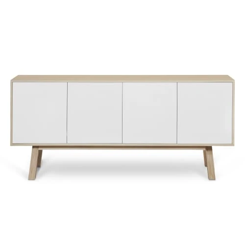 MON PETIT MEUBLE FRANCAIS Buffet 4 Portes En Frêne 180 Cm, Hauteur 94 Cm 1 MON PETIT MEUBLE FRANCAIS Buffet 4 Portes En Frêne 180 Cm, Hauteur 94 Cm