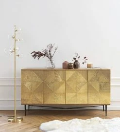 Maisons Du Monde Buffet 4 Portes En Manguier Massif Et Métal Martelé Doré 11 Maisons Du Monde Buffet 4 Portes En Manguier Massif Et Métal Martelé Doré -Boutique Maisons du Monde buffet 4 portes en manguier massif et metal martele dore 1000 11 27 199574 5