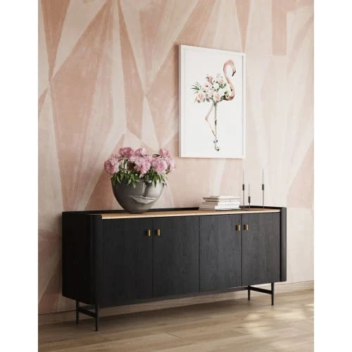 Kare Design Buffet 4 Portes En Peuplier Et Chêne Brun 3 Kare Design Buffet 4 Portes En Peuplier Et Chêne Brun – Image 3