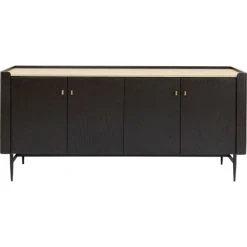 Kare Design Buffet 4 Portes En Peuplier Et Chêne Brun