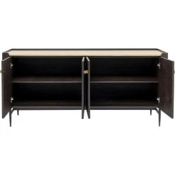 Kare Design Buffet 4 Portes En Peuplier Et Chêne Brun 8 Kare Design Buffet 4 Portes En Peuplier Et Chêne Brun -Boutique Maisons du Monde buffet 4 portes en peuplier et chene brun 3