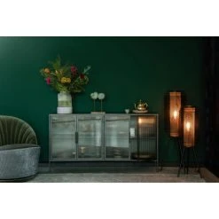 Alternative view of Dutchbone Buffet 4 Portes En Verre Noir