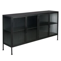 Dutchbone Buffet 4 Portes En Verre Noir 10 Dutchbone Buffet 4 Portes En Verre Noir -Boutique Maisons du Monde buffet 4 portes en verre noir 4