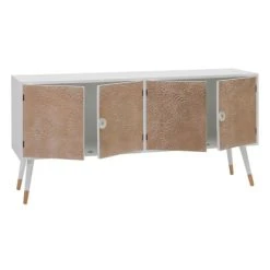 Altobuy Buffet 4 Portes Pin Massif Marron Et Blanc -Boutique Maisons du Monde buffet 4 portes pin massif marron et blanc 2