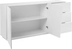 Dmora Buffet à 2 Portes Effet Bois Blanc Brillant 6 Dmora Buffet à 2 Portes Effet Bois Blanc Brillant -Boutique Maisons du Monde buffet a 2 portes effet bois blanc brillant 6