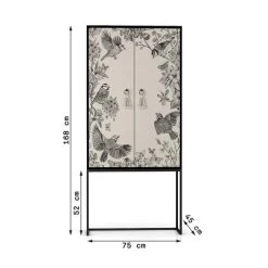 RNT By Really Nice Things Buffet Armoire 2 Portes En Pin Massif Imprimé Blanc Noir -Boutique Maisons du Monde buffet armoire 2 portes en pin massif imprime blanc noir 2