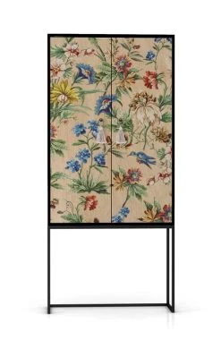 RNT By Really Nice Things Buffet Armoire 2 Portes En Pin Massif Imprimé Floral