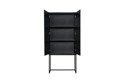 RNT By Really Nice Things Buffet Armoire 2 Portes En Pin Massif Imprimé Floral Fond Noir 6 RNT By Really Nice Things Buffet Armoire 2 Portes En Pin Massif Imprimé Floral Fond Noir – Image 6
