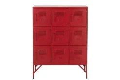 HELLIN Buffet Armoire Industrielle 9 Casiers En Métal