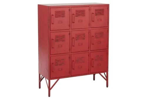 HELLIN Buffet Armoire Industrielle 9 Casiers En Métal 4 HELLIN Buffet Armoire Industrielle 9 Casiers En Métal – Image 4