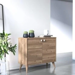 Alternative view of Dmora Buffet Avec 2 Portes Effet Bois Chêne
