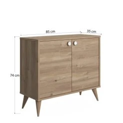 Dmora Buffet Avec 2 Portes Effet Bois Chêne 11 Dmora Buffet Avec 2 Portes Effet Bois Chêne -Boutique Maisons du Monde buffet avec 2 portes effet bois chene 5