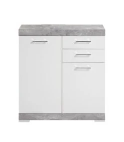 CALICOSY Buffet Avec 2 Portes Et 2 Tiroirs L80cm - Marron 11 CALICOSY Buffet Avec 2 Portes Et 2 Tiroirs L80cm - Marron -Boutique Maisons du Monde buffet avec 2 portes et 2 tiroirs l80cm gris beton bristol