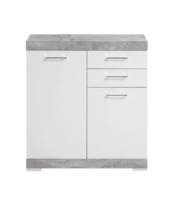 CALICOSY Buffet Avec 2 Portes Et 2 Tiroirs L80cm - Marron 6 CALICOSY Buffet Avec 2 Portes Et 2 Tiroirs L80cm - Marron – Image 6