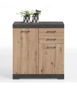 CALICOSY Buffet Avec 2 Portes Et 2 Tiroirs L80cm - Marron 8 CALICOSY Buffet Avec 2 Portes Et 2 Tiroirs L80cm - Marron -Boutique Maisons du Monde buffet avec 2 portes et 2 tiroirs l80cm marron 2