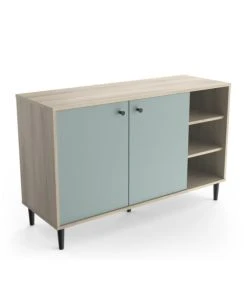 CALICOSY Buffet Avec 2 Portes Et 3 Niches - L110cm - Bois / Vert 10 CALICOSY Buffet Avec 2 Portes Et 3 Niches - L110cm - Bois / Vert -Boutique Maisons du Monde buffet avec 2 portes et 3 niches l110cm bois vert 4