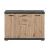 CALICOSY Buffet Avec 3 Portes Et 2 Tiroirs L120cm - Marron