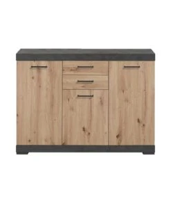 CALICOSY Buffet Avec 3 Portes Et 2 Tiroirs L120cm - Marron