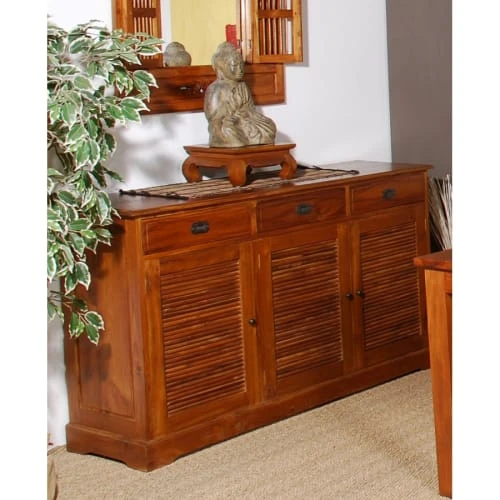 MACABANE Buffet/Bahut 3 Portes 3 Tiroirs Bouguy Bois 2 MACABANE Buffet/Bahut 3 Portes 3 Tiroirs Bouguy Bois – Image 2
