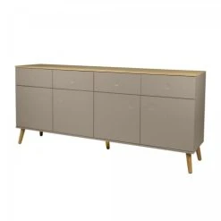 Meubles & Design Buffet Bas 192cm Style Scandinave Taupe