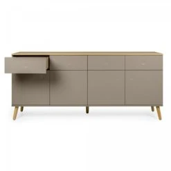Meubles & Design Buffet Bas 192cm Style Scandinave Taupe -Boutique Maisons du Monde buffet bas 192cm style scandinave taupe 3