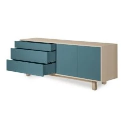 MON PETIT MEUBLE FRANCAIS Buffet Bas 2 Portes+3 Tiroirs 200 Cm, En Frêne -Boutique Maisons du Monde buffet bas 2 portes 3 tiroirs 200 cm en frene 4