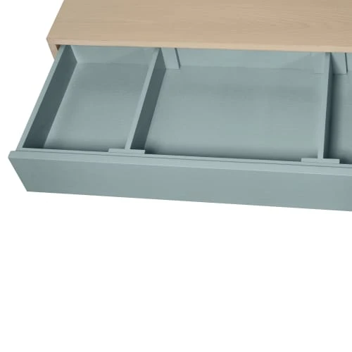 MON PETIT MEUBLE FRANCAIS Buffet Bas 2 Portes+3 Tiroirs 200 Cm, En Frêne 6 MON PETIT MEUBLE FRANCAIS Buffet Bas 2 Portes+3 Tiroirs 200 Cm, En Frêne – Image 6