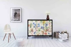 Alternative view of RNT By Really Nice Things Buffet Bas 2 Portes 4 Tiroirs Pin Massif Imprimé Floral