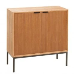 Meubles & Design Buffet Bas 2 Portes 80cm En Bois Et Métal -Boutique Maisons du Monde buffet bas 2 portes 80cm en bois et metal 2