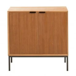 Meubles & Design Buffet Bas 2 Portes 80cm En Bois Et Métal