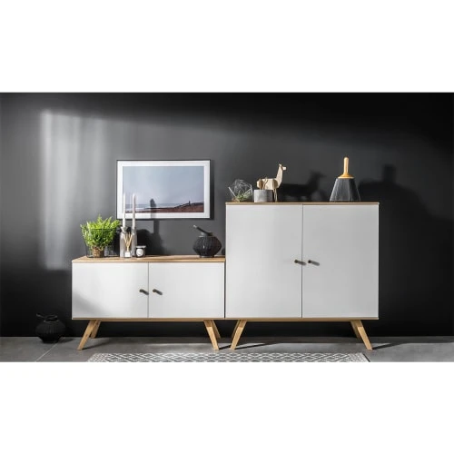 VOX Buffet Bas 2 Portes Blanc 2 VOX Buffet Bas 2 Portes Blanc – Image 2