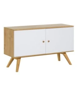 CALICOSY Buffet Bas 2 Portes L120 Cm - Blanc