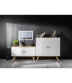 CALICOSY Buffet Bas 2 Portes L120 Cm - Blanc -Boutique Maisons du Monde buffet bas 2 portes l120 cm blanc 3