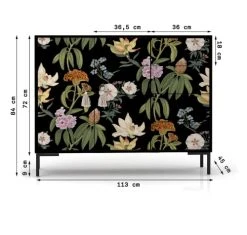 RNT By Really Nice Things Buffet Bas 2portes 4 Tiroirs Pin Massif Imprimé Floral Sur Fond Noir 8 RNT By Really Nice Things Buffet Bas 2portes 4 Tiroirs Pin Massif Imprimé Floral Sur Fond Noir -Boutique Maisons du Monde buffet bas 2portes 4 tiroirs pin massif imprime floral sur fond noir 2