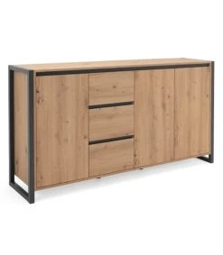 CALICOSY Buffet Bas 3 Portes 3 Tiroirs L160 Cm - Décor Bois Clair 8 CALICOSY Buffet Bas 3 Portes 3 Tiroirs L160 Cm - Décor Bois Clair -Boutique Maisons du Monde buffet bas 3 portes 3 tiroirs l160 cm decor bois clair 2