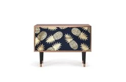 Storyz Buffet Bas Bleu Et Jaune 2 Portes L 94 Cm