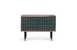 Storyz Buffet Bas Bleu Et Jaune 2 Portes L 94 Cm