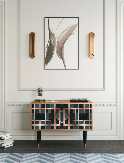 Storyz Buffet Bas Bleu-vert 2 Portes L 94 Cm 2 Storyz Buffet Bas Bleu-vert 2 Portes L 94 Cm – Image 2