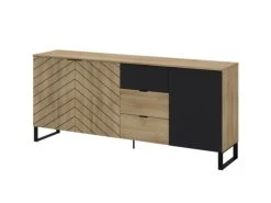 Bobochic Buffet Bas Contemporain 200 Cm Noir / Bois -Boutique Maisons du Monde buffet bas contemporain 200 cm noir bois 2