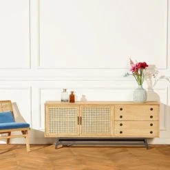 Robin Des Bois Buffet Bas En Chêne Cannage Et Métal Noir Mat L 170 Cm 9 Robin Des Bois Buffet Bas En Chêne Cannage Et Métal Noir Mat L 170 Cm -Boutique Maisons du Monde buffet bas en chene cannage et metal noir mat l 170 cm 3