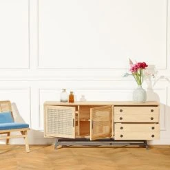 Robin Des Bois Buffet Bas En Chêne Cannage Et Métal Noir Mat L 170 Cm 10 Robin Des Bois Buffet Bas En Chêne Cannage Et Métal Noir Mat L 170 Cm -Boutique Maisons du Monde buffet bas en chene cannage et metal noir mat l 170 cm 4