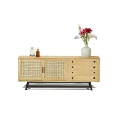Robin Des Bois Buffet Bas En Chêne Cannage Et Métal Noir Mat L 170 Cm 11 Robin Des Bois Buffet Bas En Chêne Cannage Et Métal Noir Mat L 170 Cm -Boutique Maisons du Monde buffet bas en chene cannage et metal noir mat l 170 cm 5