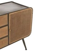 HELLIN Buffet Bas En Métal 2 Portes Et 3 Tiroirs L145 -Boutique Maisons du Monde buffet bas en metal 2 portes et 3 tiroirs l145 2