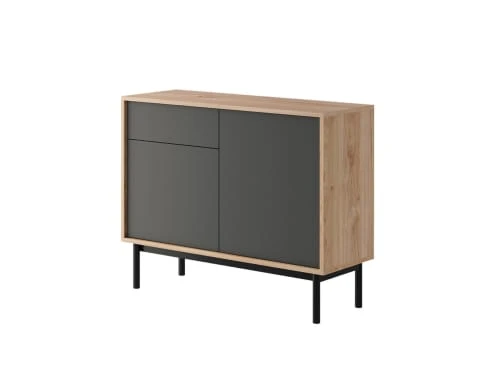 Best Mobilier Buffet Bas Industriel 104 Cm Bois / Gris 1 Best Mobilier Buffet Bas Industriel 104 Cm Bois / Gris