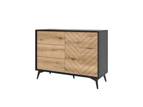 Best Mobilier Buffet Bas Industriel 104 Cm Noir / Bois 1 Best Mobilier Buffet Bas Industriel 104 Cm Noir / Bois