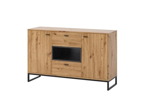 Best Mobilier Buffet Bas Industriel 135 Cm Bois 2 Best Mobilier Buffet Bas Industriel 135 Cm Bois – Image 2