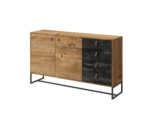 Best Mobilier Buffet Bas Industriel 153 Cm Bois / Gris 1 Best Mobilier Buffet Bas Industriel 153 Cm Bois / Gris