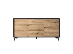 Best Mobilier Buffet Bas Industriel 154 Cm Noir / Bois
